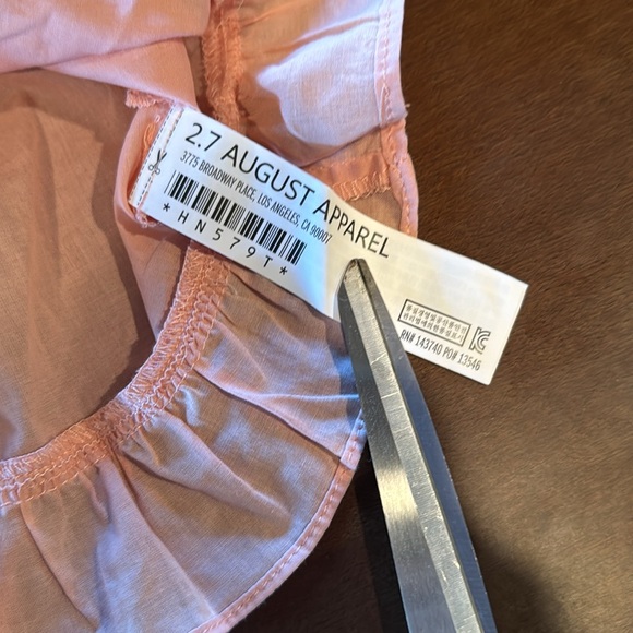 SAKS 5th Avenue Free The Roses Blouse NWT Peachy Pink Color Sz M - Picture 3 of 7